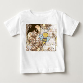 Camiseta Para Bebê T-Shirt que voa abelha e cabra
