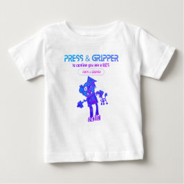 Camiseta Para Bebê T-shirt Robot Press & Gripper