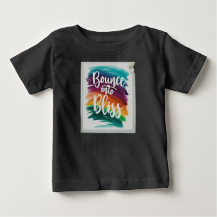 Camiseta Para Bebê T-shirt salta para a felicidade"