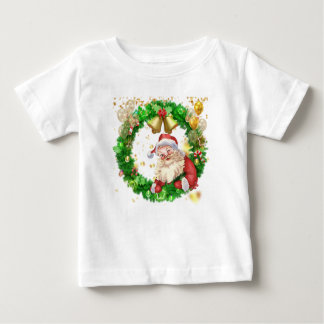 Camiseta Para Bebê T-Shirt Santa Claus Baby Fine Jersey