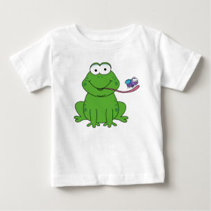 Camiseta Para Bebê T-Shirt sapo e Mosca/Baby Fine Jersey