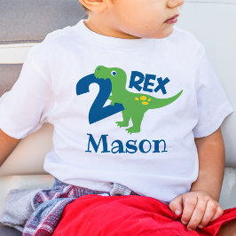 Camiseta Para Bebê T-Shirt segundo aniversário de Menino Personalizad
