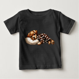 Camiseta Para Bebê T-Shirt Sleepy Puppy Baby Fine Jersey