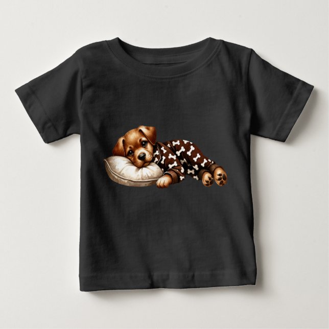 Camiseta Para Bebê T-Shirt Sleepy Puppy Baby Fine Jersey (Frente)