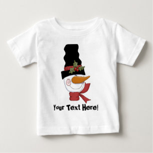 Camiseta Para Bebê T-shirt Snowman personalizável