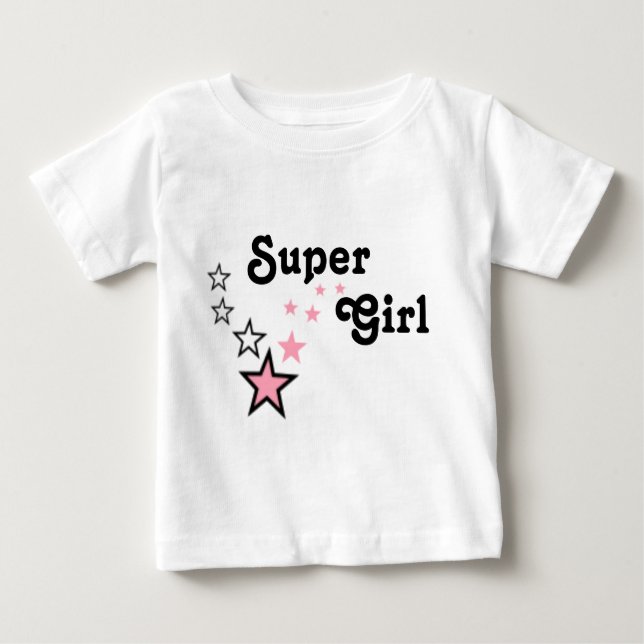 Camiseta Para Bebê T-Shirt "Super Girl" (Frente)