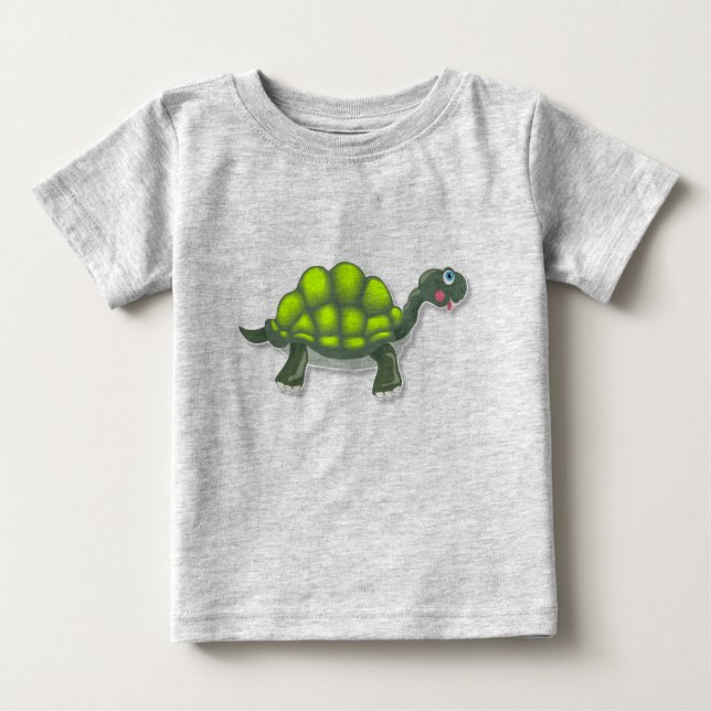 Camiseta Para Bebê T-Shirt Tartaruga (Frente)