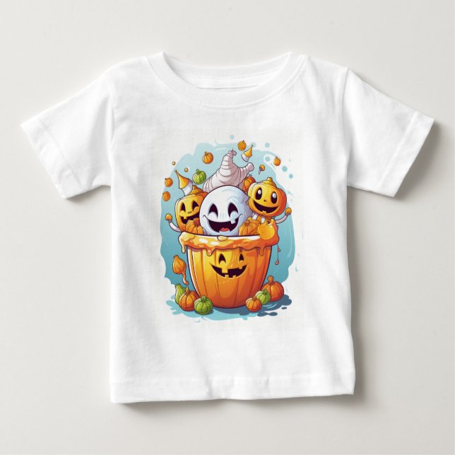 Camiseta Para Bebê T-shirt The Enchanted Pumpkin Quest (Frente)