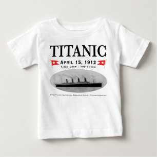 Camiseta Para Bebê T-shirt titânico da criança do navio do fantasma