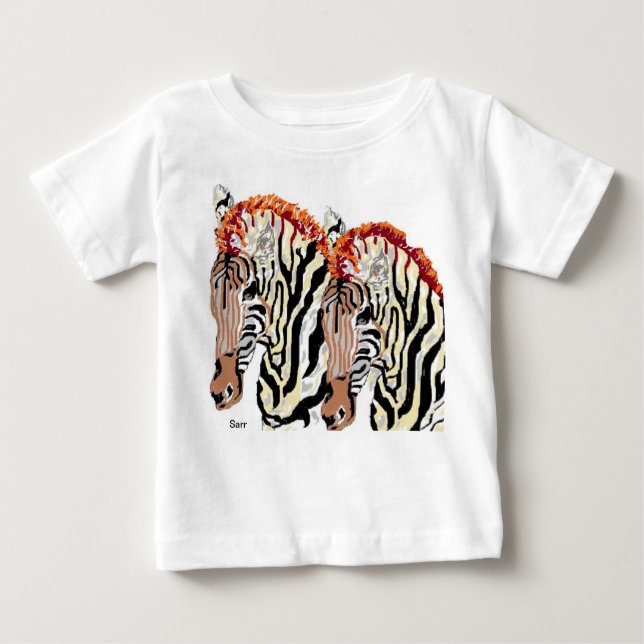Camiseta Para Bebê T-Shirt Toddlers: Zebra (Frente)
