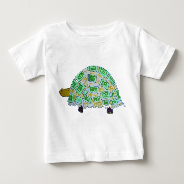 Camiseta Para Bebê T-shirt tortue, pour bébé. (Frente)