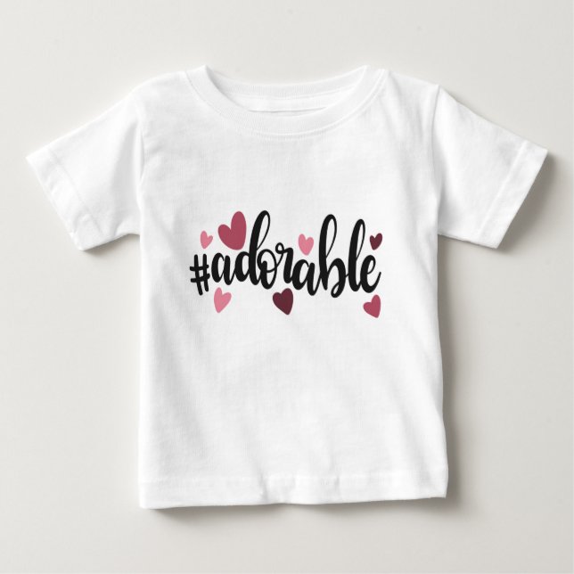 Camiseta Para Bebê T-Shirt Trendy e Adorável (Frente)