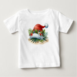 Camiseta Para Bebê T-Shirt-Tropical Christmas Famiy TShirt