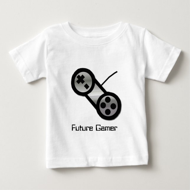 Camiseta Para Bebê T-shirt video futuro do Gamer (Frente)