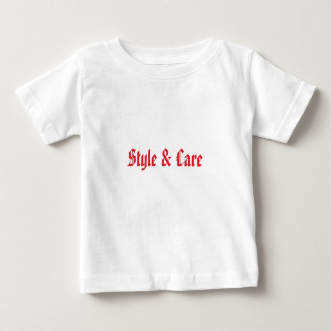 Camiseta Para Bebê T-Shirt White Baby Fine Jersey Personalizado (Frente)
