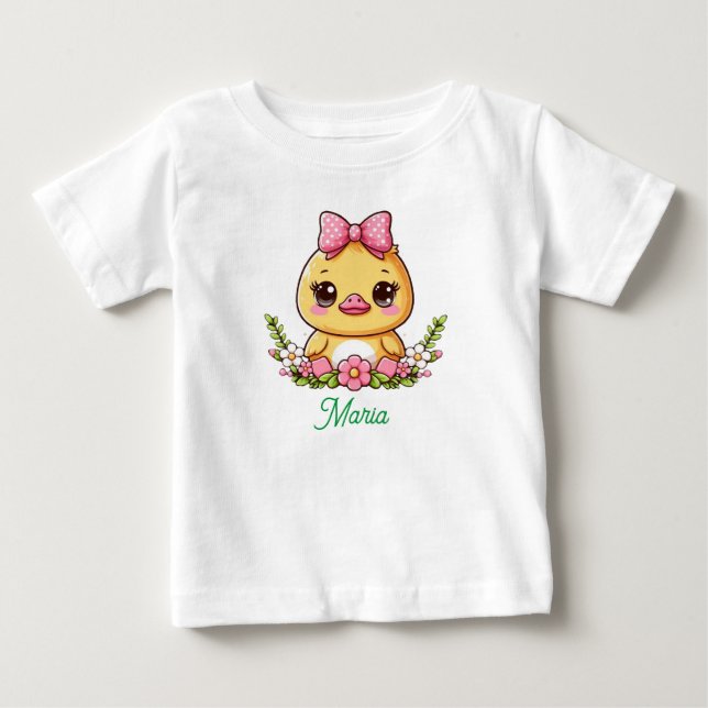 Camiseta Para Bebê T-Shirt yellow duck (Frente)