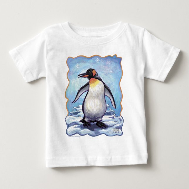 Camiseta Para Bebê T-Shirts de pinguim (Frente)