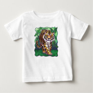 Camiseta Para Bebê T-Shirts de Tigre