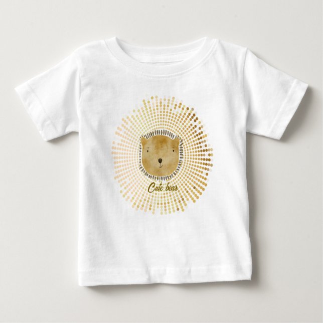 Camiseta Para Bebê T-shirts de ursos bonitos (Frente)