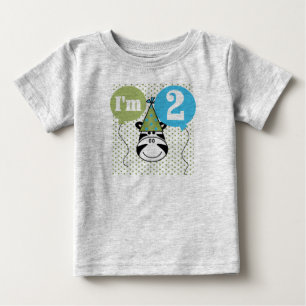 Camiseta Para Bebê T-shirts e dotes de segundo aniversário Zebra