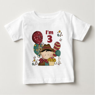 Camiseta Para Bebê T-shirts e presentes aniversário de 3 anos