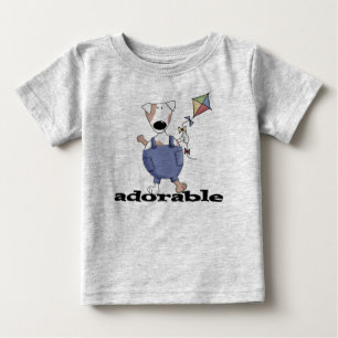 Camiseta Para Bebê T-shirts e presentes de cães adoráveis