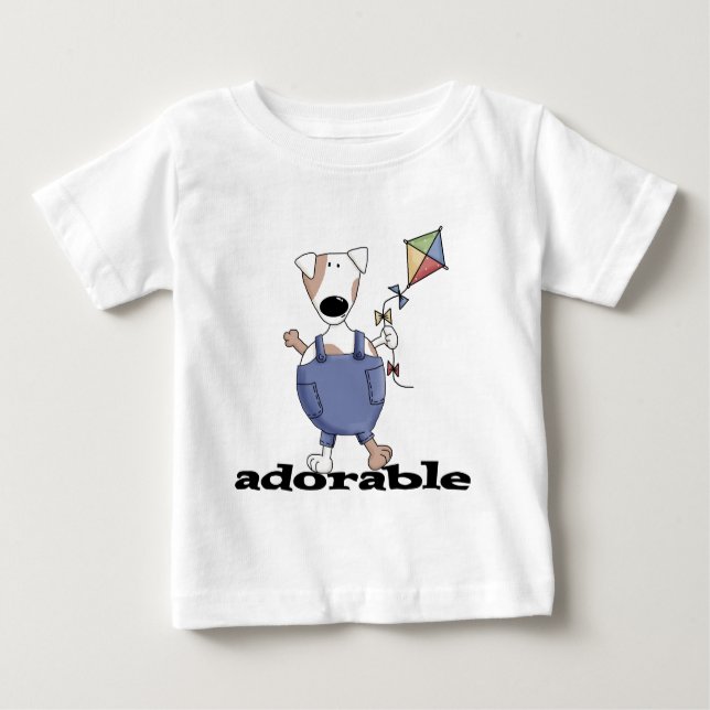 Camiseta Para Bebê T-shirts e presentes de cães adoráveis (Frente)