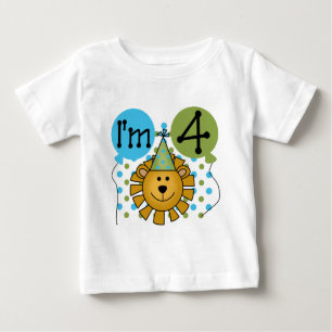 Camiseta Para Bebê T-shirts e presentes de quarto aniversário