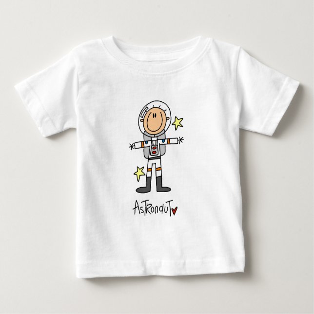 Camiseta Para Bebê T-shirts e presentes do astronauta com figura fixa (Frente)