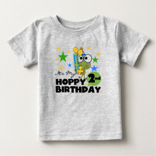 Camiseta Para Bebê T-shirts e presentes segundos aniversários de Sapo