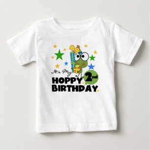 Camiseta Para Bebê T-shirts e presentes segundos aniversários de Sapo