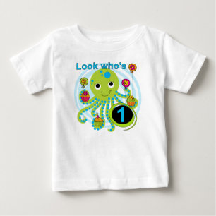 Camiseta Para Bebê T-shirts e primeiros aniversarios de polvo
