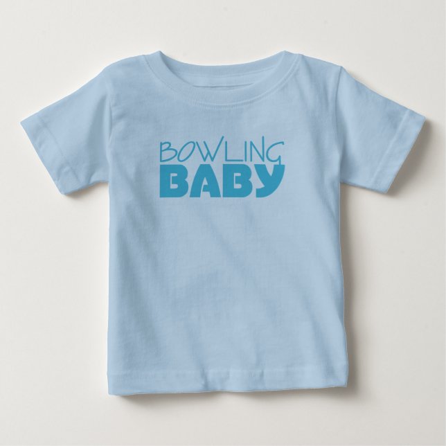 Camiseta Para Bebê T-shirts e uma peça de boliche (Frente)