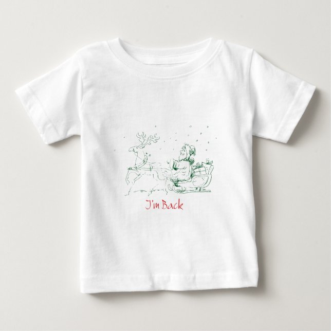 Camiseta Para Bebê T-shirts engraçadas de Natal (Frente)