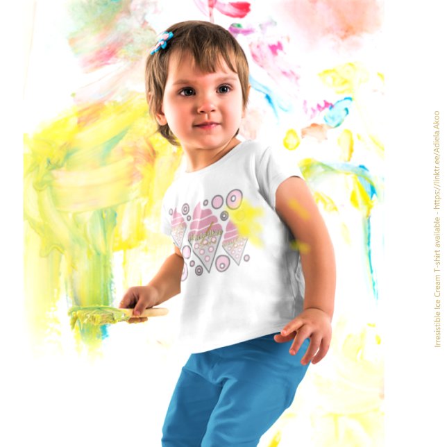 Camiseta Para Bebê T-shirts - Licença de Sorvete irresistível (Irresistible Ice Cream Liquorice T-shirt by Poet Adiela Akoo. LOVE it? GET it! SHOP NOW 4 fab finds!)