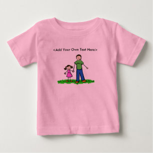 Camiseta Para Bebê T-Shirts Personalizadas de Rapariga pai (Família B