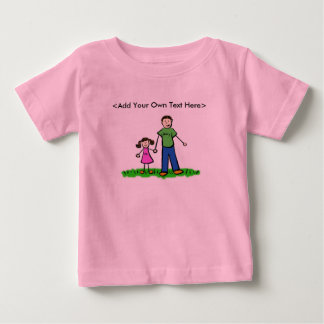 Camiseta Para Bebê T-Shirts Personalizadas de Rapariga pai (Família B