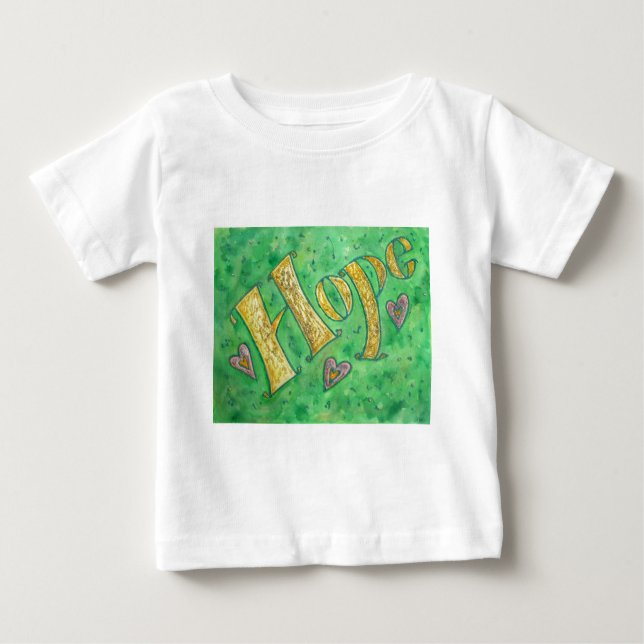 Camiseta Para Bebê T-Shirts Personalizadas Inspiracionais de Arte Wor (Frente)