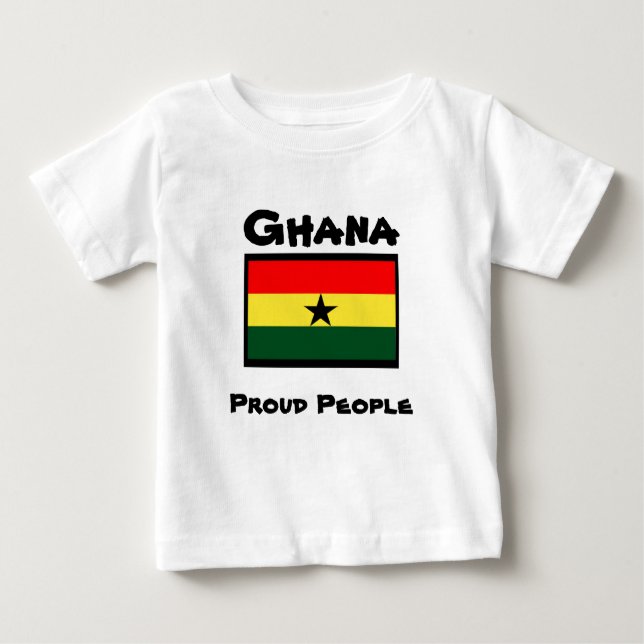Camiseta Para Bebê t-shirts_pessoas orgulhosas do ghana (Frente)