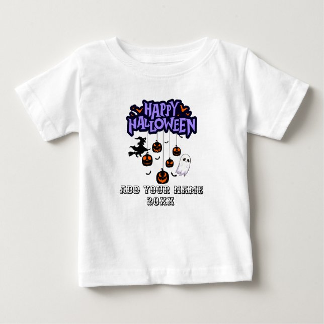 Camiseta Para Bebê t-shirts temáticas de halloween para crianças (Frente)