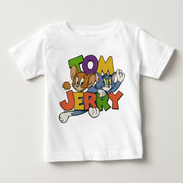 Camiseta Para Bebê T-ShirtT-Shirt do Tom & Jerry Kids (Frente)