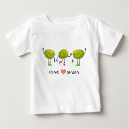 Camiseta Para Bebê T verde-oliva de Yiayia