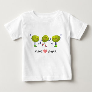 Camiseta Para Bebê T verde-oliva de Yiayia