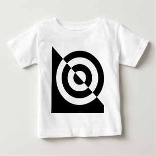 Camiseta Para Bebê T visual da estimulação do bebê preto e branco