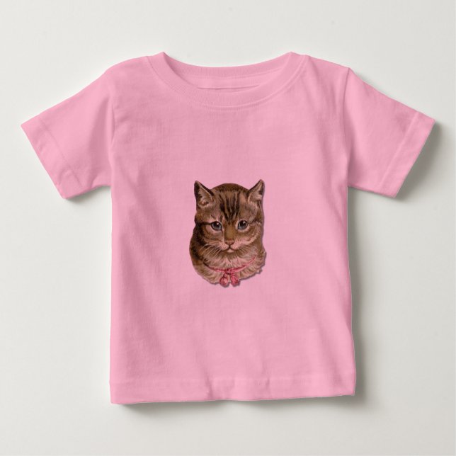 Camiseta Para Bebê Tabby cat (Frente)
