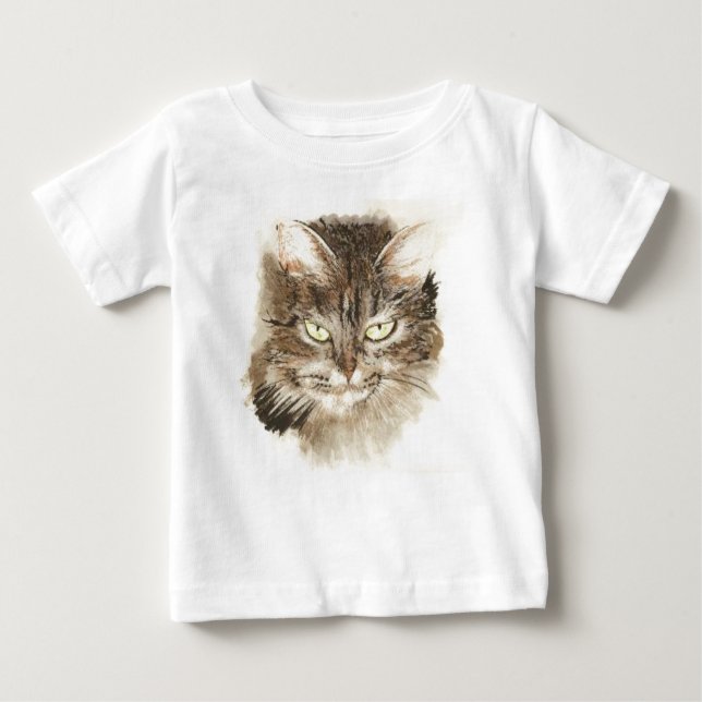 Camiseta Para Bebê tabby_cat (Frente)