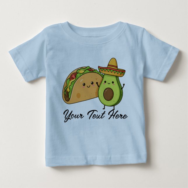 Camiseta Para Bebê Taco Bout Cute (Frente)