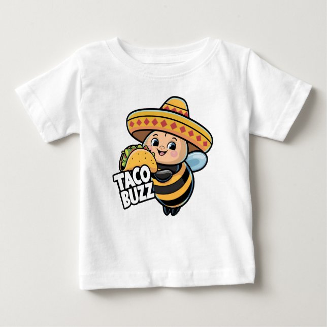 Camiseta Para Bebê Taco Buzz Bumble Bee (Frente)