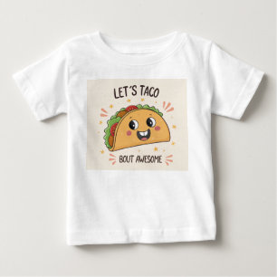 Camiseta Para Bebê Taco Comida Engraçado