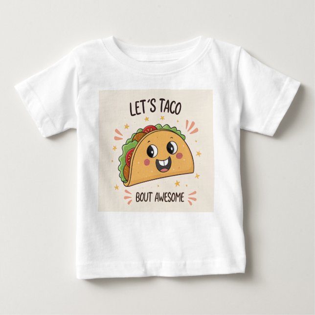 Camiseta Para Bebê Taco Comida Engraçado (Frente)